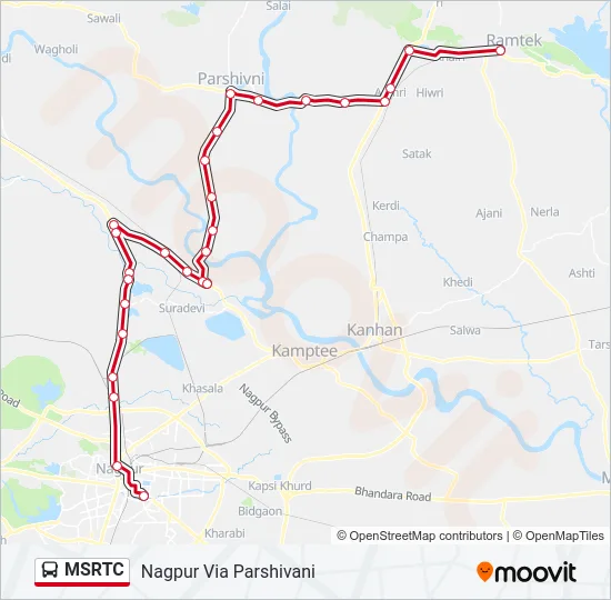 MSRTC Bus Line Map