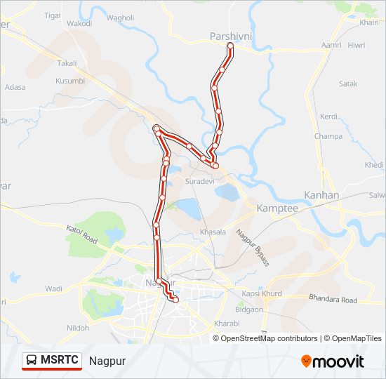 MSRTC Bus Line Map