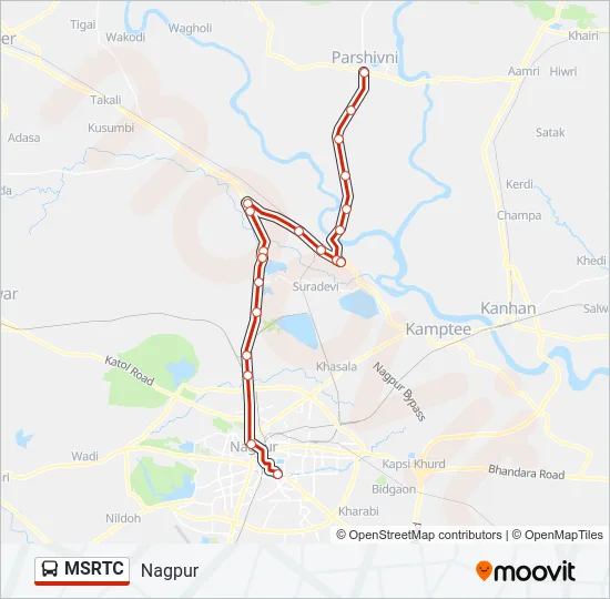 MSRTC Bus Line Map