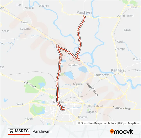 MSRTC Bus Line Map