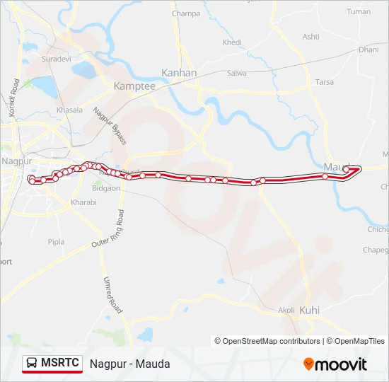 MSRTC Bus Line Map