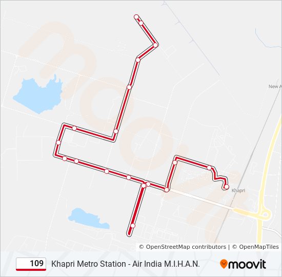 109 bus Line Map