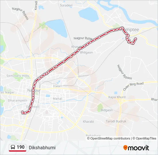 190 Bus Line Map