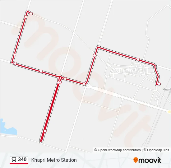 340 Bus Line Map