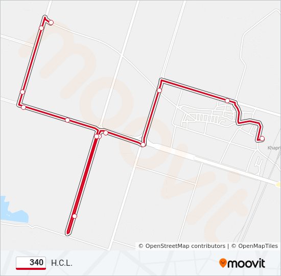 340 bus Line Map