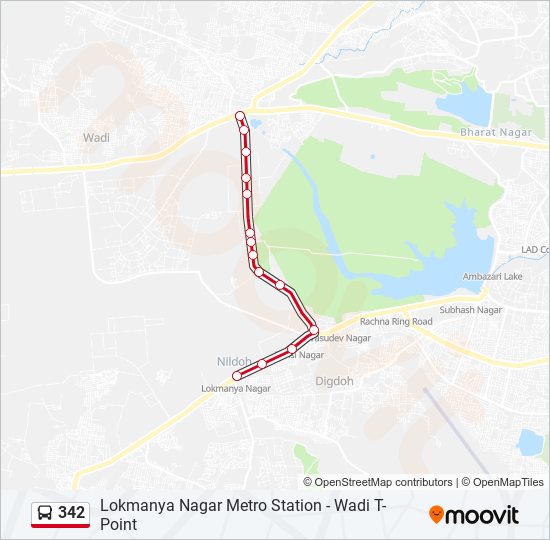 342 bus Line Map