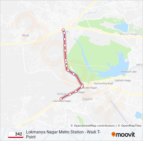 342 bus Line Map