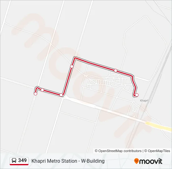 349 Bus Line Map