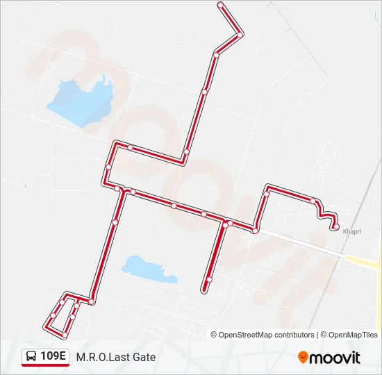 109E Bus Line Map