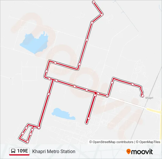 109E Bus Line Map