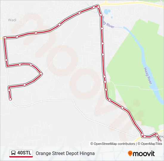 40STL Bus Line Map