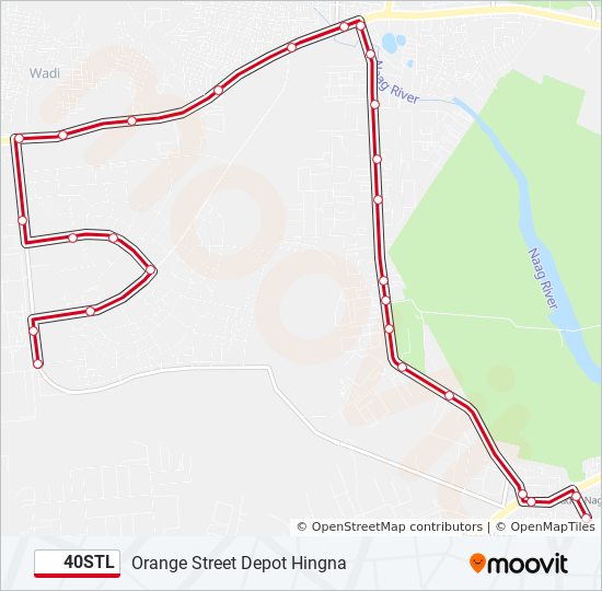 40STL bus Line Map