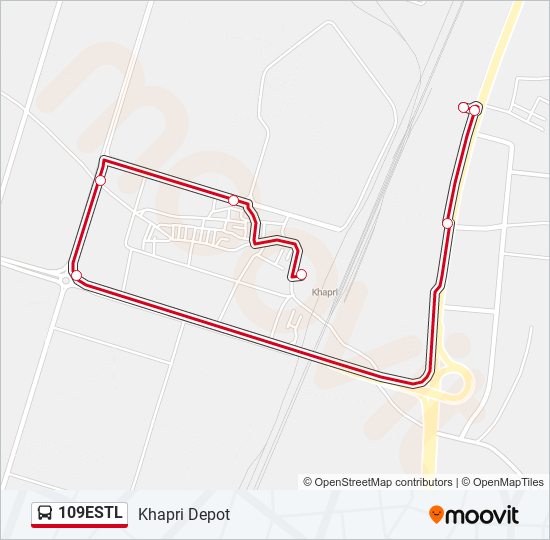 109ESTL bus Line Map