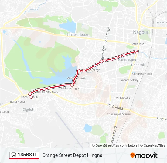 135BSTL Bus Line Map
