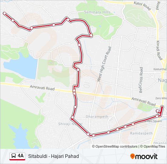 4A bus Line Map