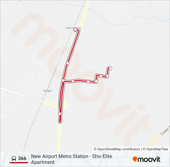 366 Bus Line Map