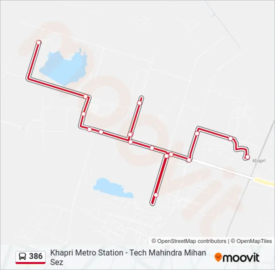 386 Bus Line Map