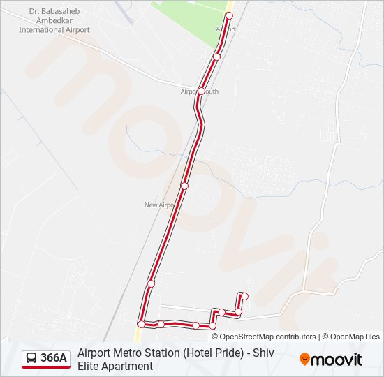 366A bus Line Map