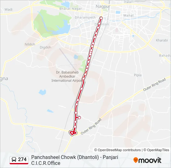 274 Bus Line Map