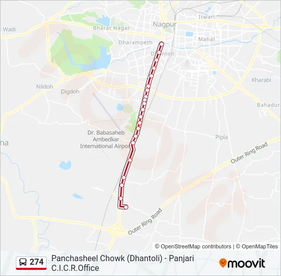274 Bus Line Map
