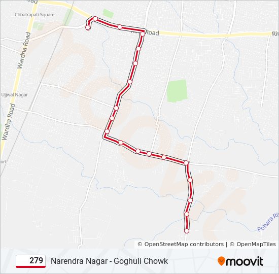 279 bus Line Map