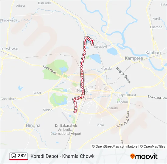 282 Bus Line Map