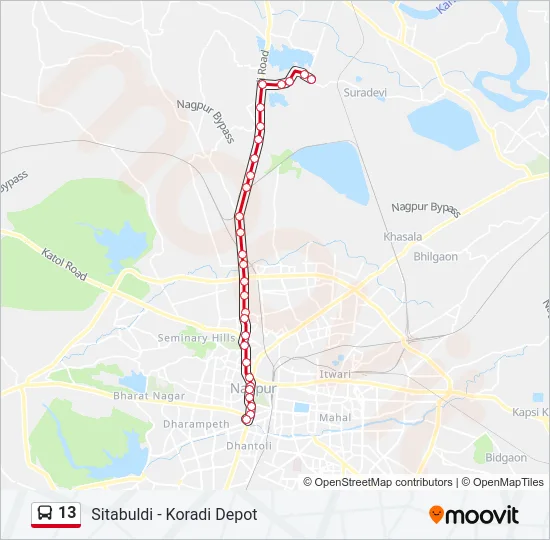 13 Bus Line Map