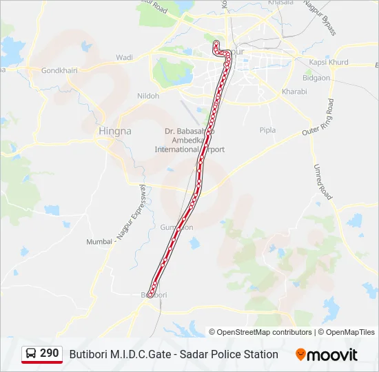 290 Bus Line Map