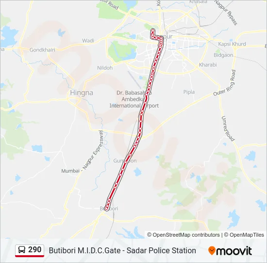 290 Bus Line Map