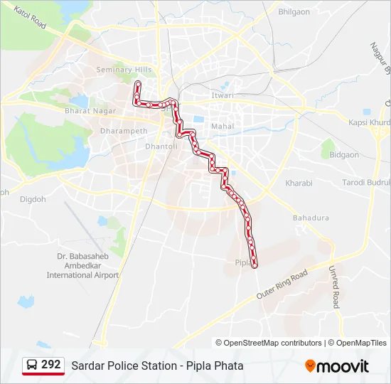 292 Bus Line Map