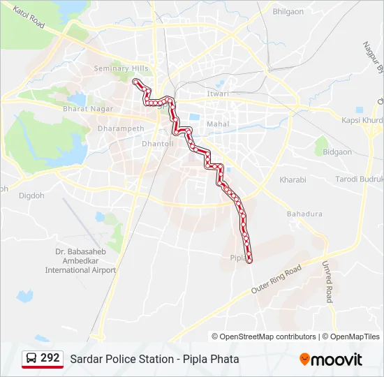 292 Bus Line Map