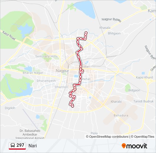 297 bus Line Map