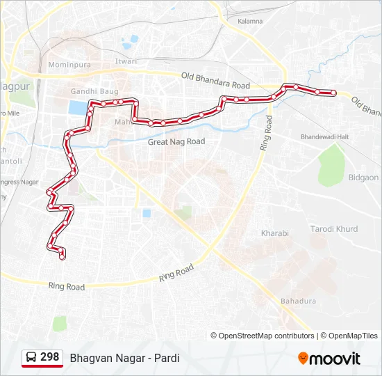 298 Bus Line Map