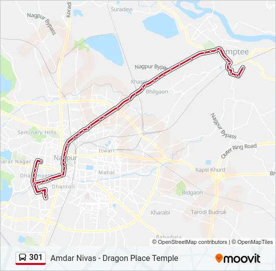 301 Bus Line Map