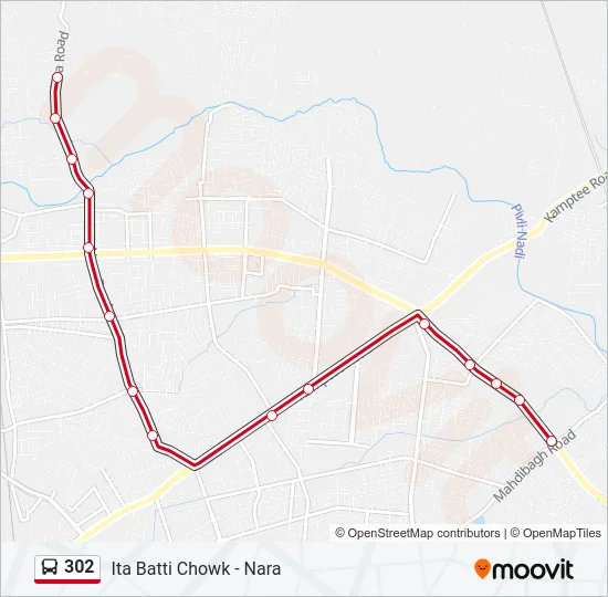 302 Bus Line Map