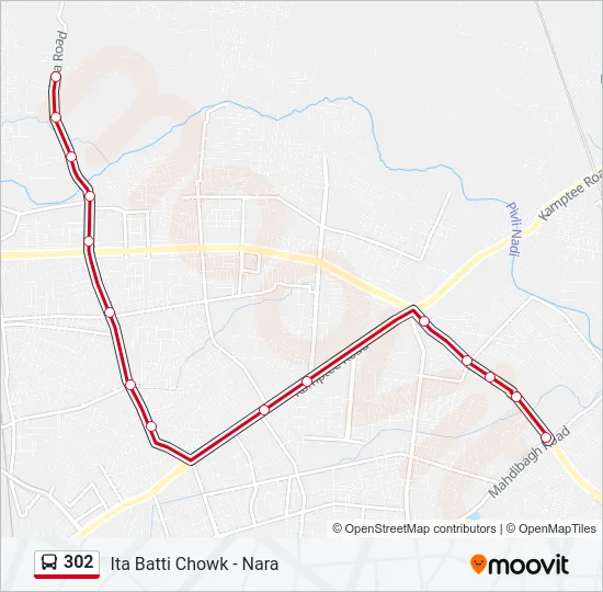 302 Bus Line Map