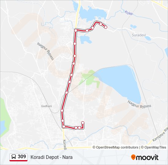 309 bus Line Map