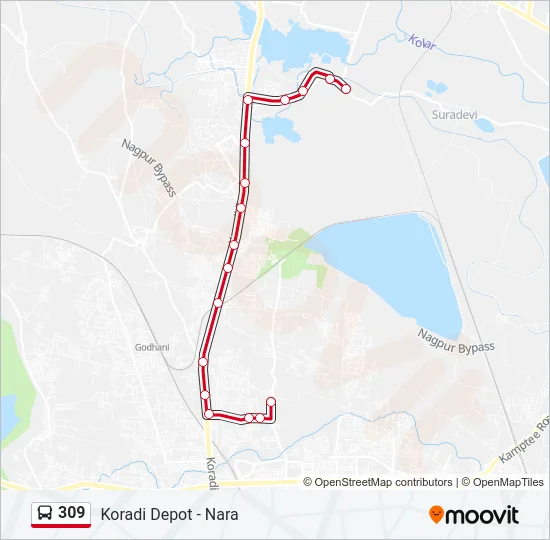 309 Bus Line Map