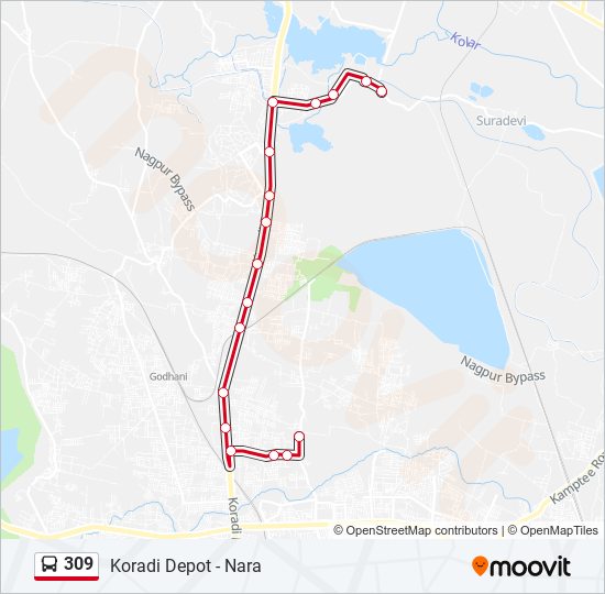 309 bus Line Map