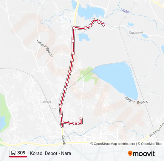 309 Bus Line Map