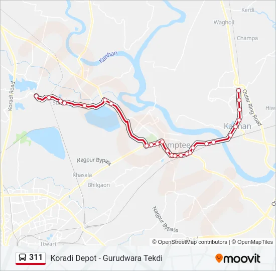 311 Bus Line Map