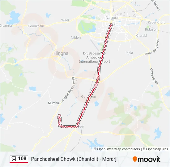 108 Bus Line Map