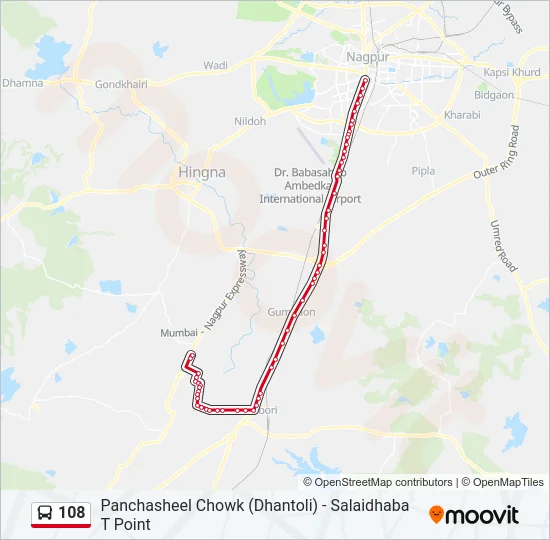 108 Bus Line Map