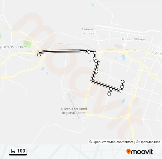 100 Bus Line Map
