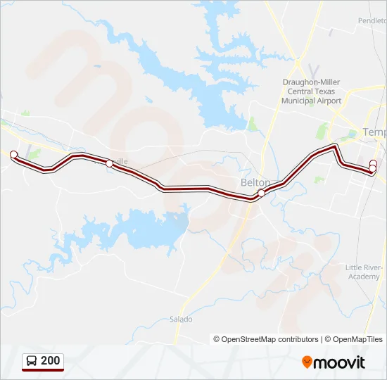 200 Bus Line Map