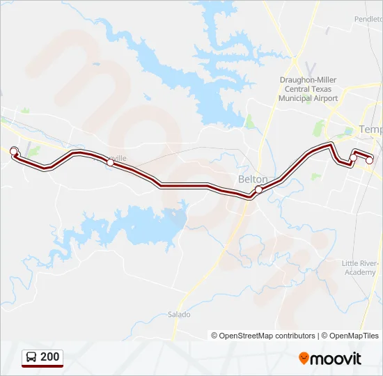 200 Bus Line Map