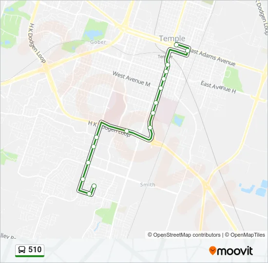 510 Bus Line Map