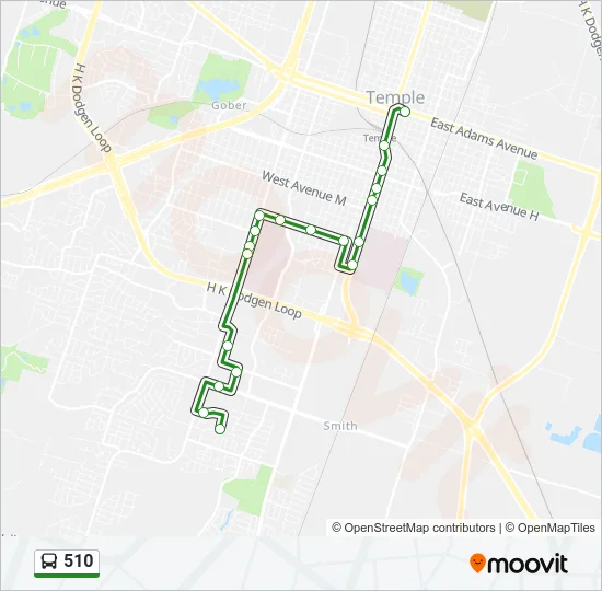 510 Bus Line Map