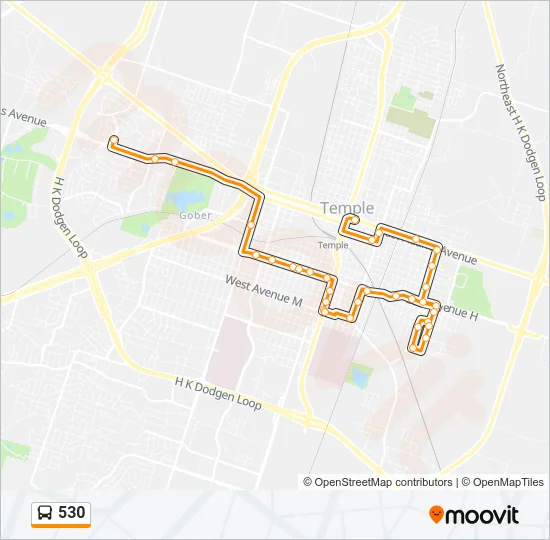 530 Bus Line Map