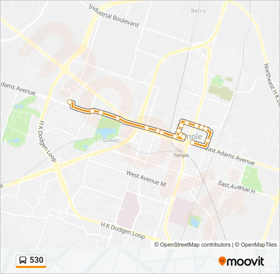 530 Bus Line Map